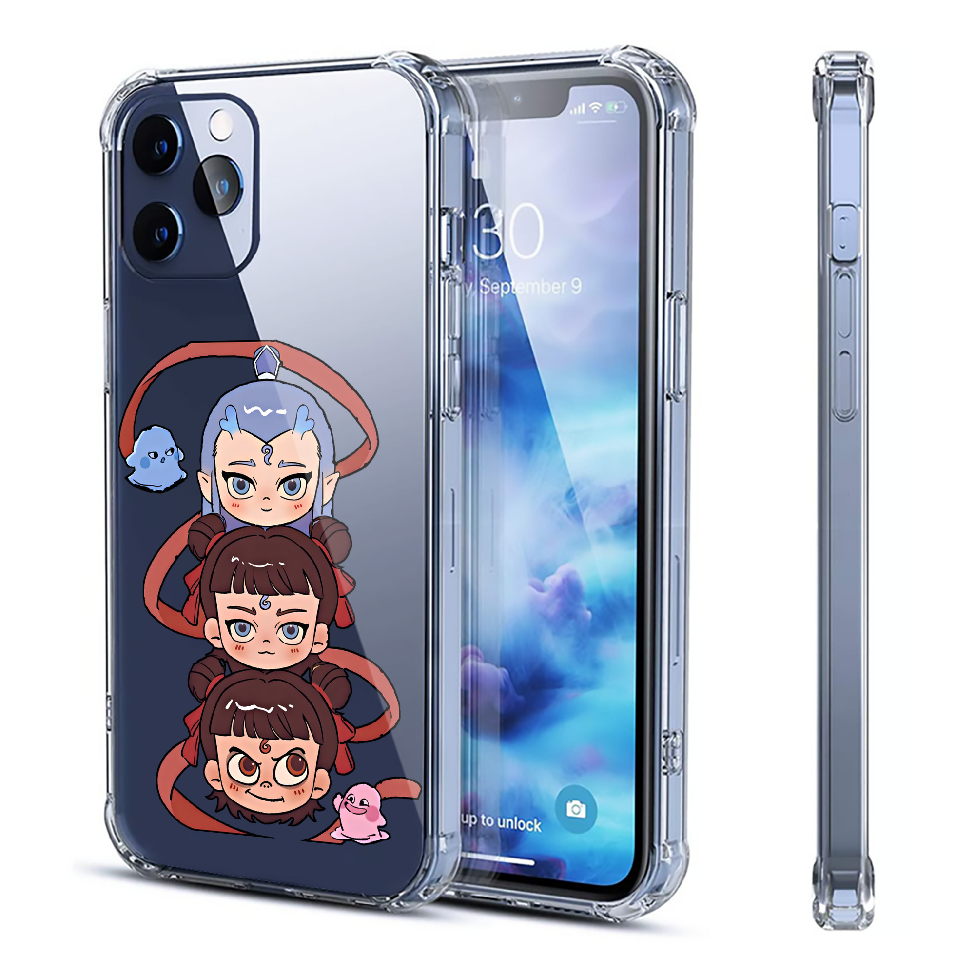 （画像用） Ne Zha 2 ナタ 魔童の大暴れ 【iPhone 12シリーズ対応】透明スマホケース（クリアソフトケース）